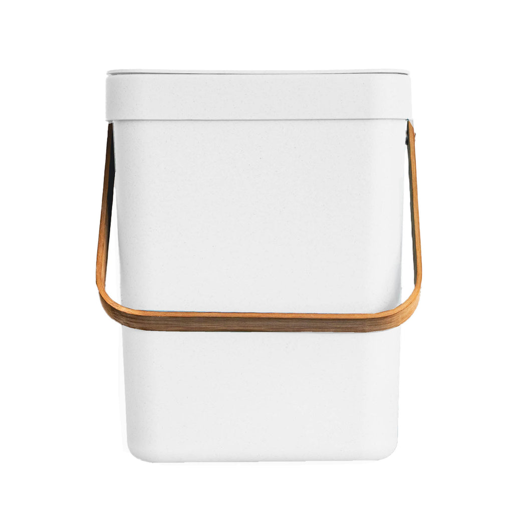 Boden - Cubo de compost de mesa 5L - Plástico reciclado - Blanco