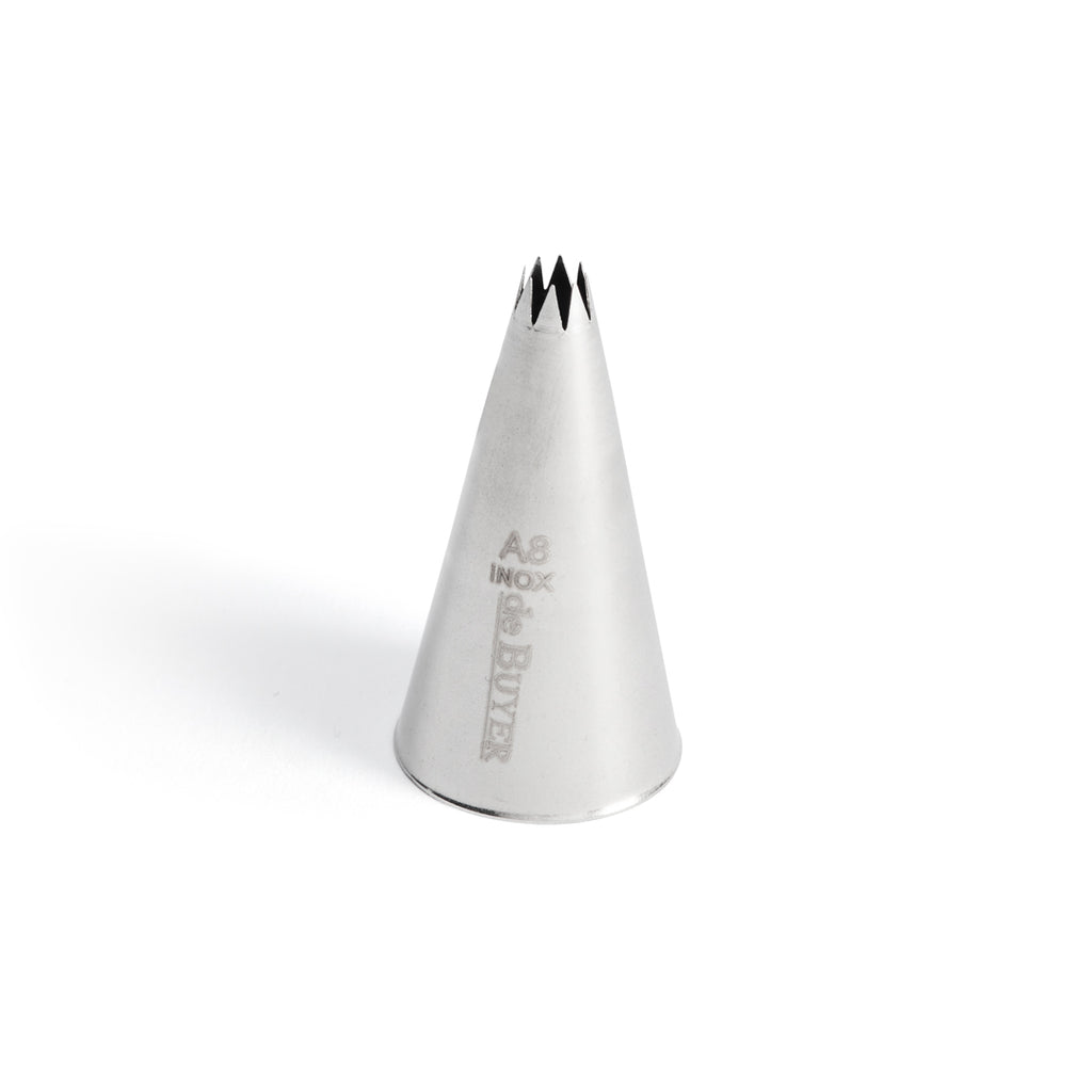 Bocchetta Scanalata In Acciaio Inox A8 - 8 Denti - Ø 0,5 Cm