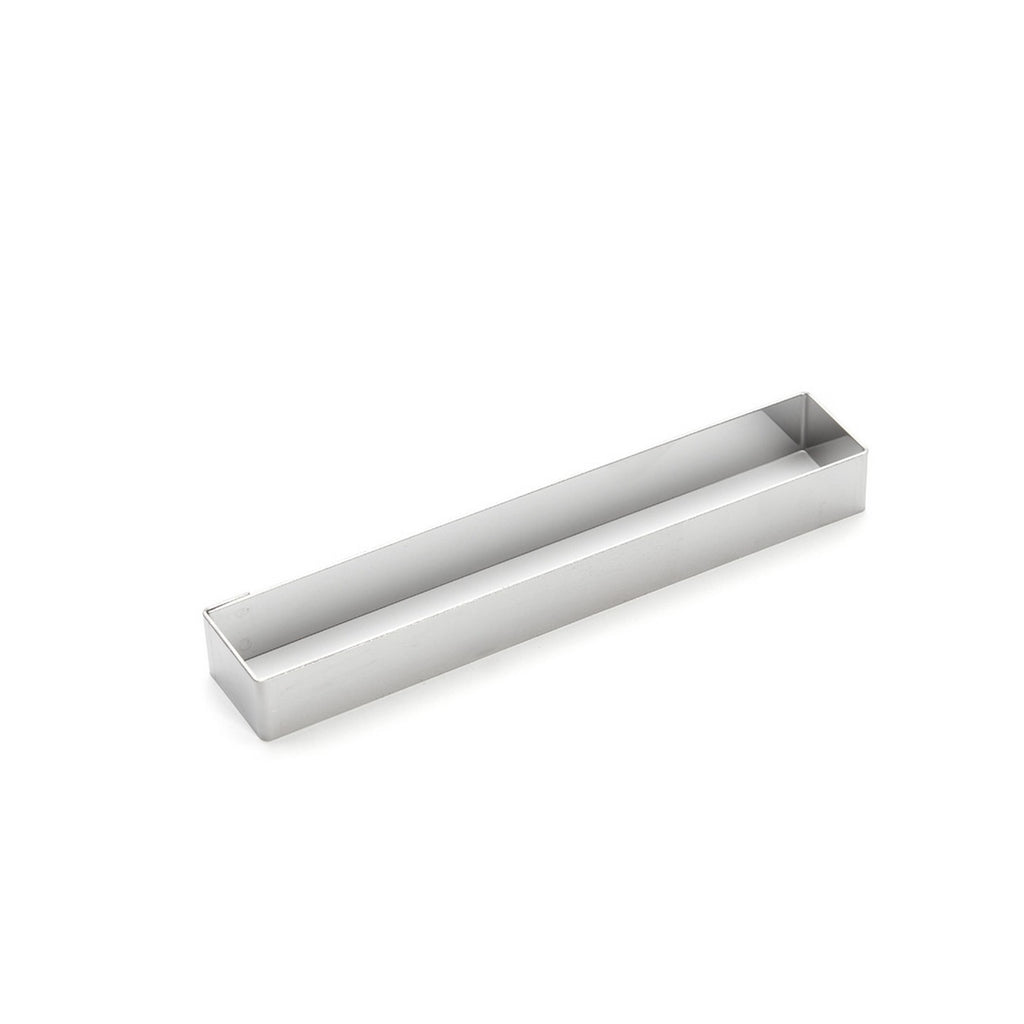 De Buyer – Rektangulär Bakram - Rostfritt Stål - Silver, rektangulär kakform i silverfärgad metall, framifrån