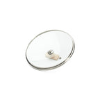De Buyer – Couvercle Bouton Hêtre - Verre - Transparent, couvercle de casserole en verre transparent avec bordure et poignée en métal