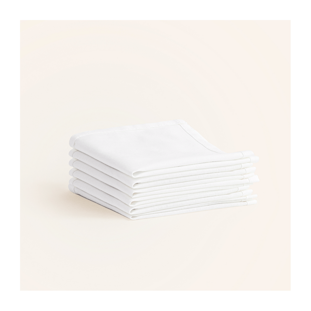 set of 6 washable fabric handkerchiefs