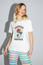 Camiseta Fred Paradise en mezcla de algodón y lino fabricada en Portugal