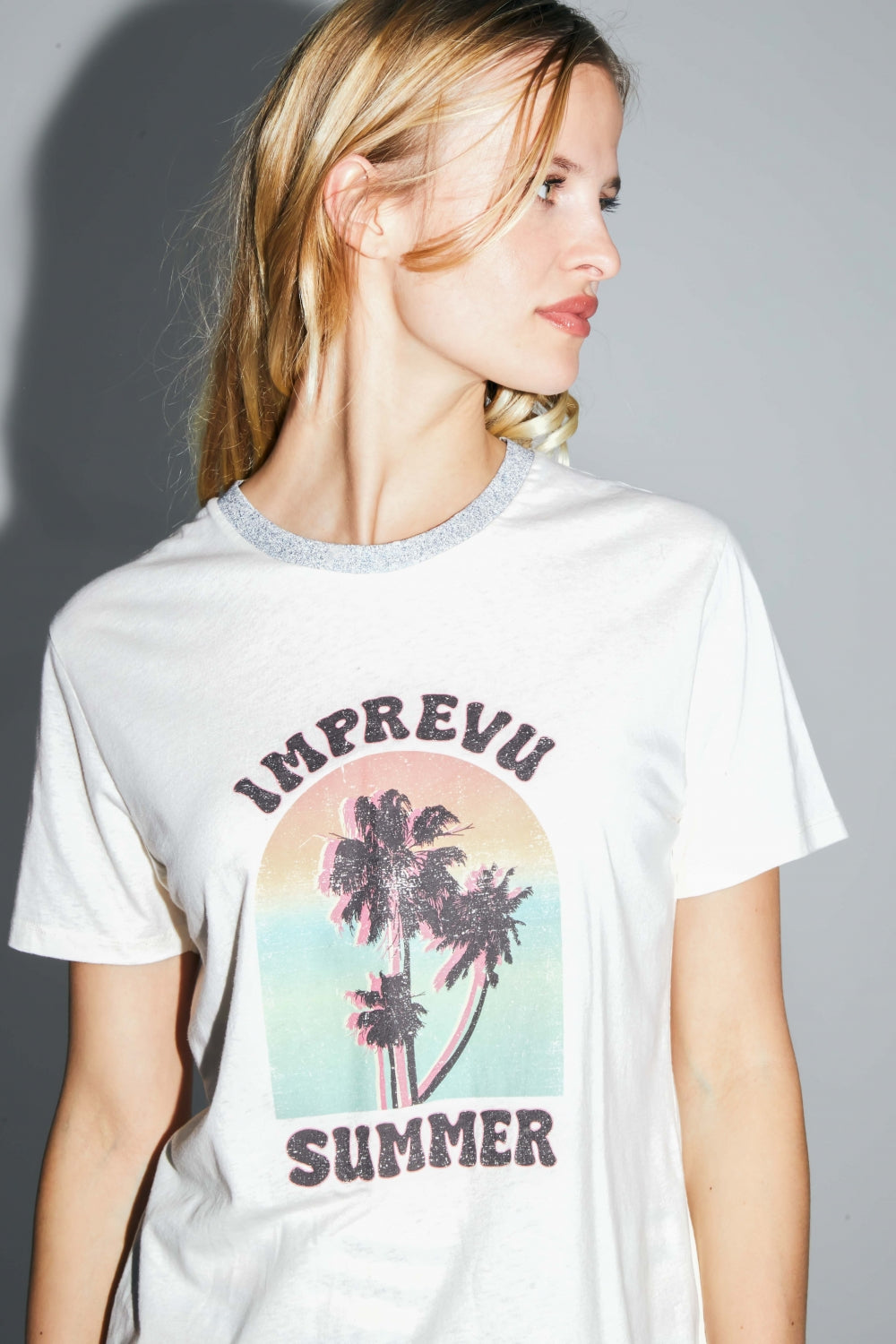 Camiseta Fred Paradise en mezcla de algodón y lino fabricada en Portugal