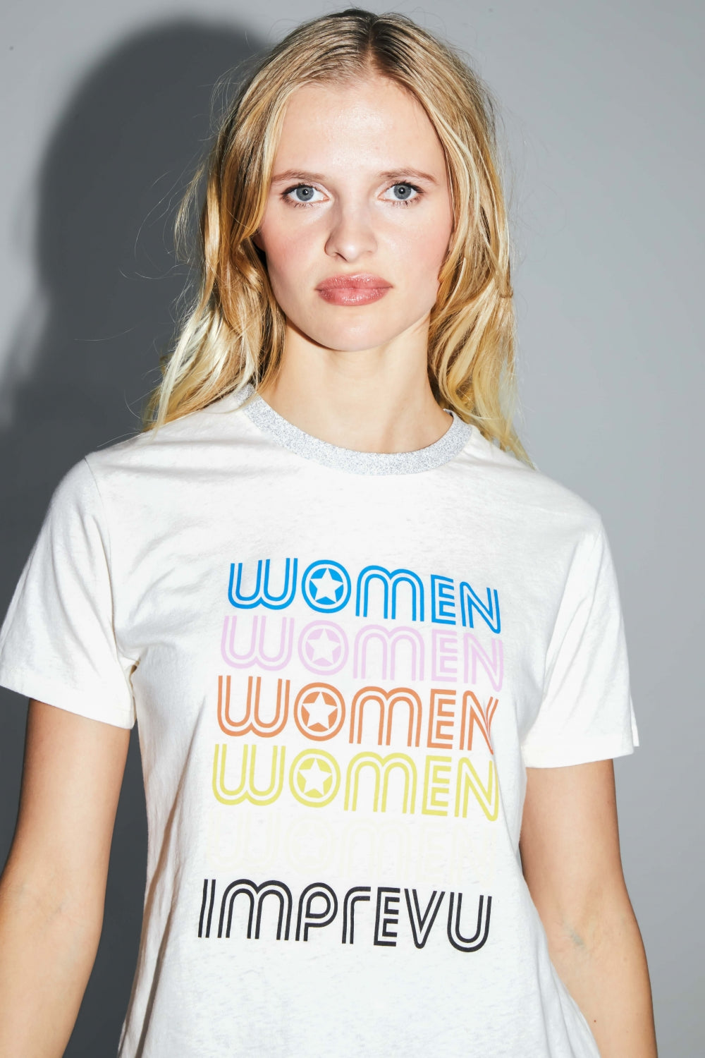 Camiseta De Mujer Fred En Mezcla De Algodón Y Lino Fabricada En Portugal