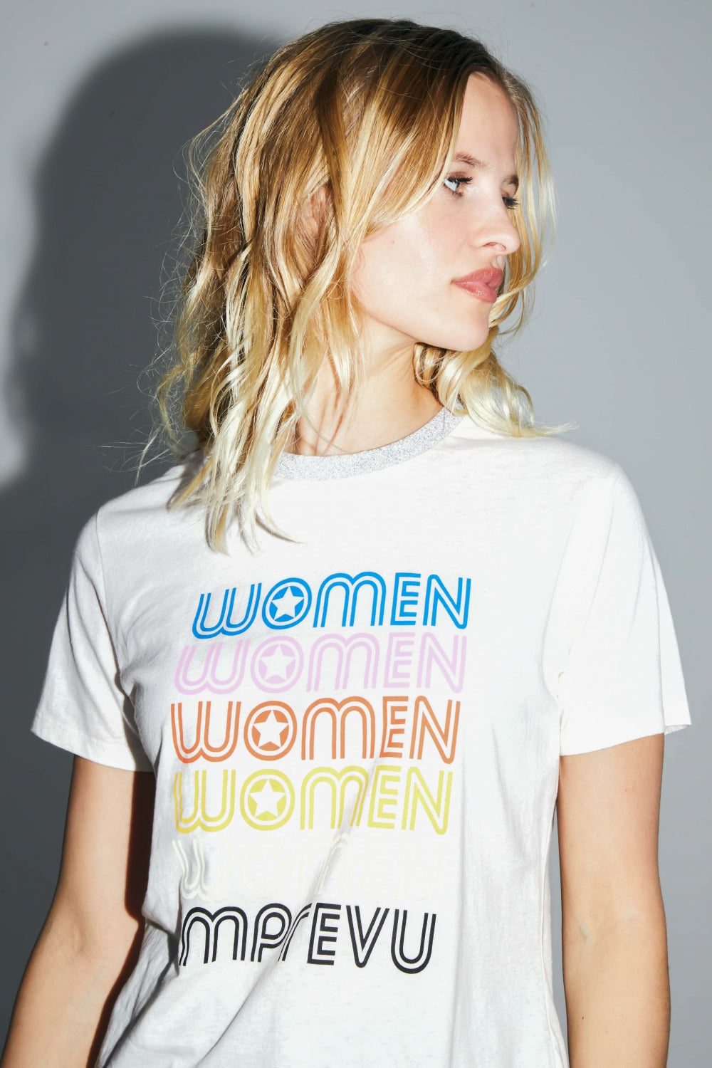 Camiseta De Mujer Fred En Mezcla De Algodón Y Lino Fabricada En Portugal