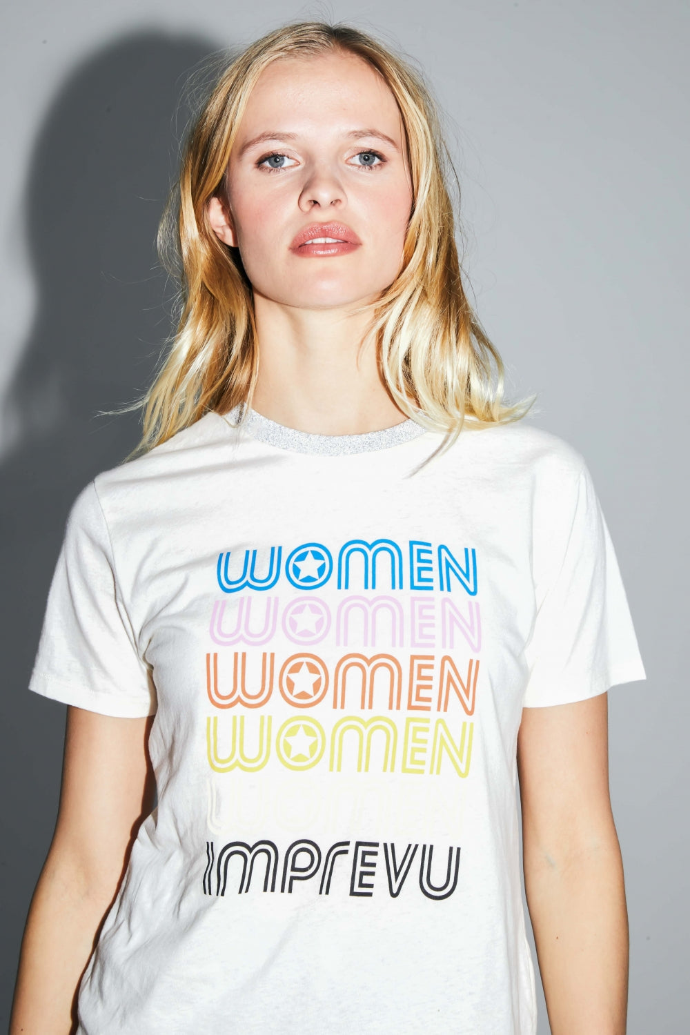 Camiseta De Mujer Fred En Mezcla De Algodón Y Lino Fabricada En Portugal