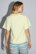 Camiseta The Colette Collector de punto amarillo de algodón y modal
