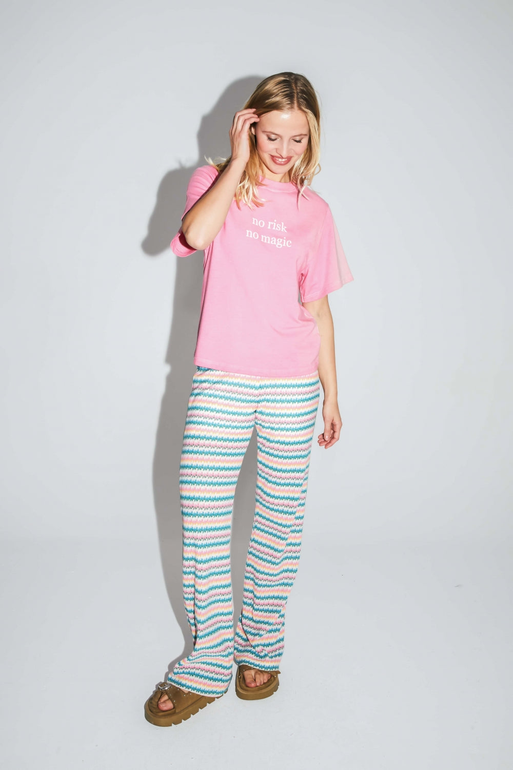 The Colette Collector T-Shirt In Pink Cotton And Modal Jersey Made In Portugal