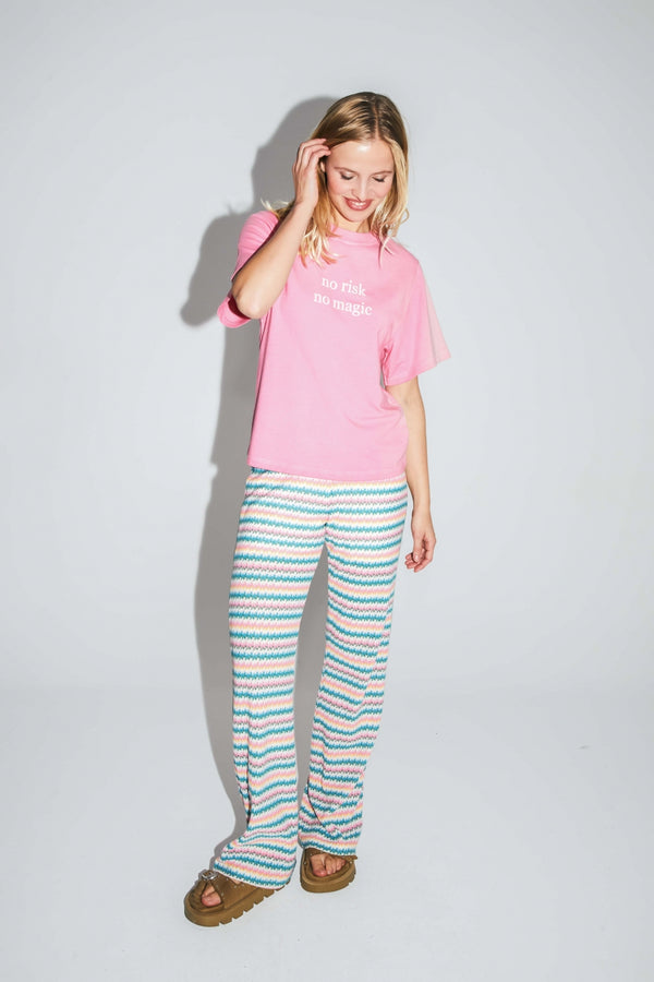 Le T-Shirt Collector Colette En Jersey De Coton Et Modal Rose Fabriqué Au Portugal
