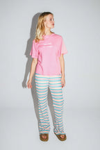 The Colette Collector T-Shirt In Pink Cotton And Modal Jersey Made In Portugal