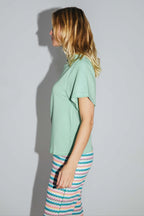 Camiseta Colette Collector de algodón verde y punto de modal fabricada en Portugal