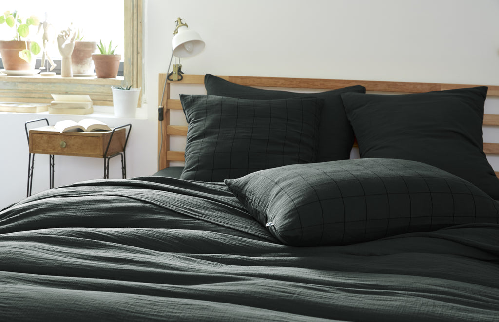 Gaia Match - Pillowcase - Double Cotton Gauze - Fir
