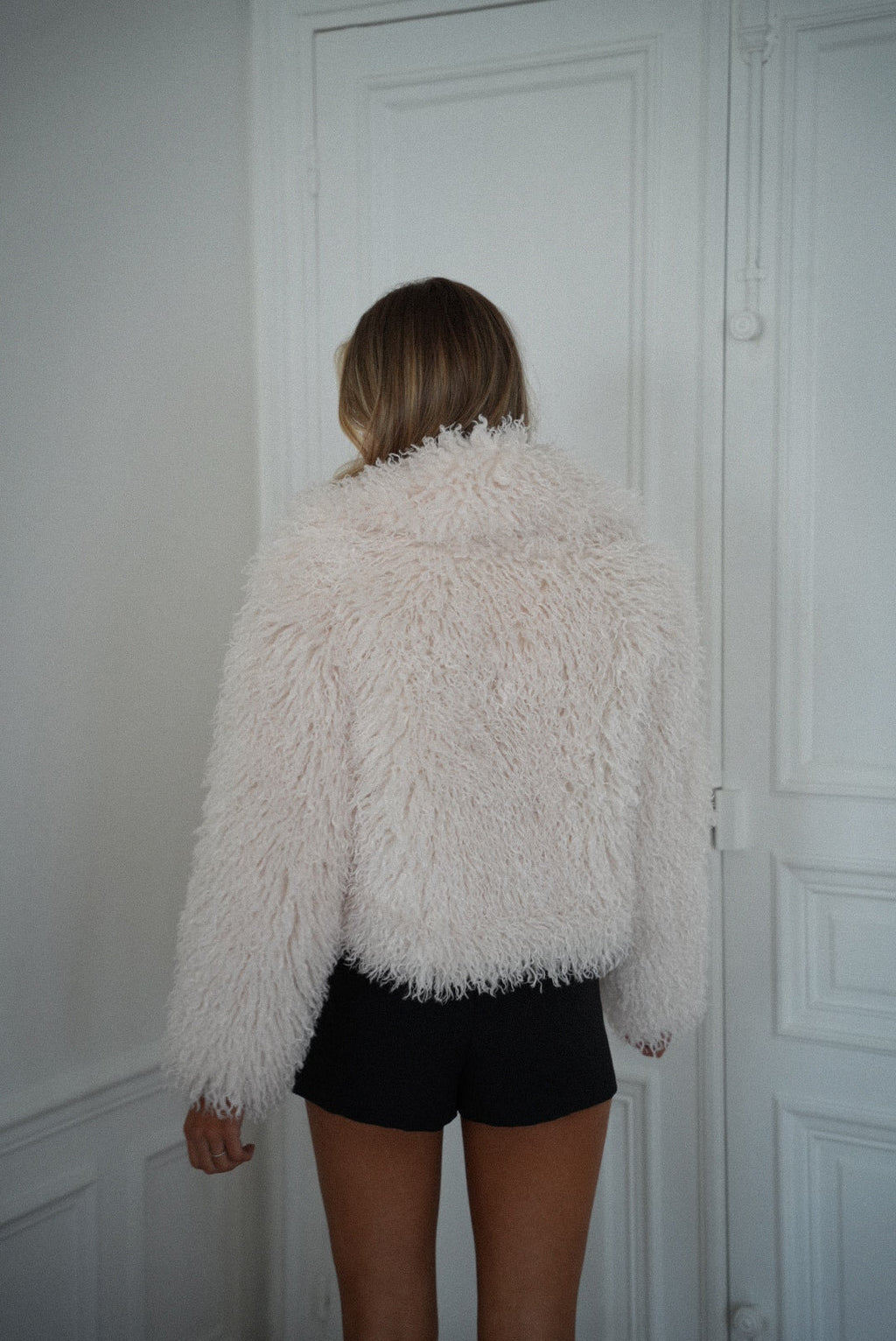 Abrigo de piel Soanne - Crema