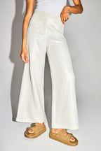 The Charlie Trousers In Textured Shiny Organic Cotton Made In Italy