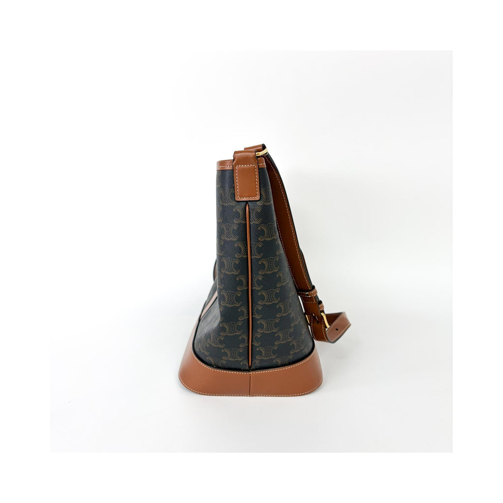 Celine - Håndtaske Bucket Bag Small Toile - Camel