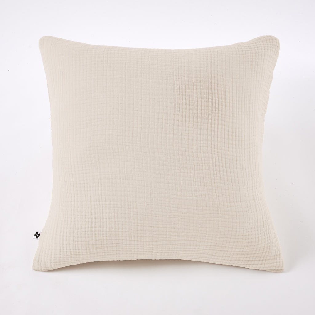 Ina - Funda De Almohada - Cuádruple Gasa De Algodón Lisa - Pampa