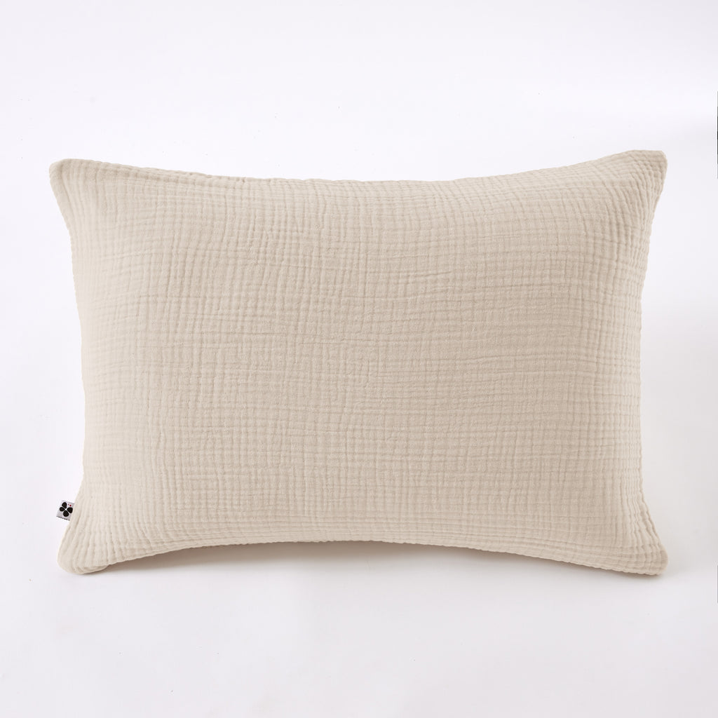 Ina - Funda De Almohada - Cuádruple Gasa De Algodón Lisa - Pampa