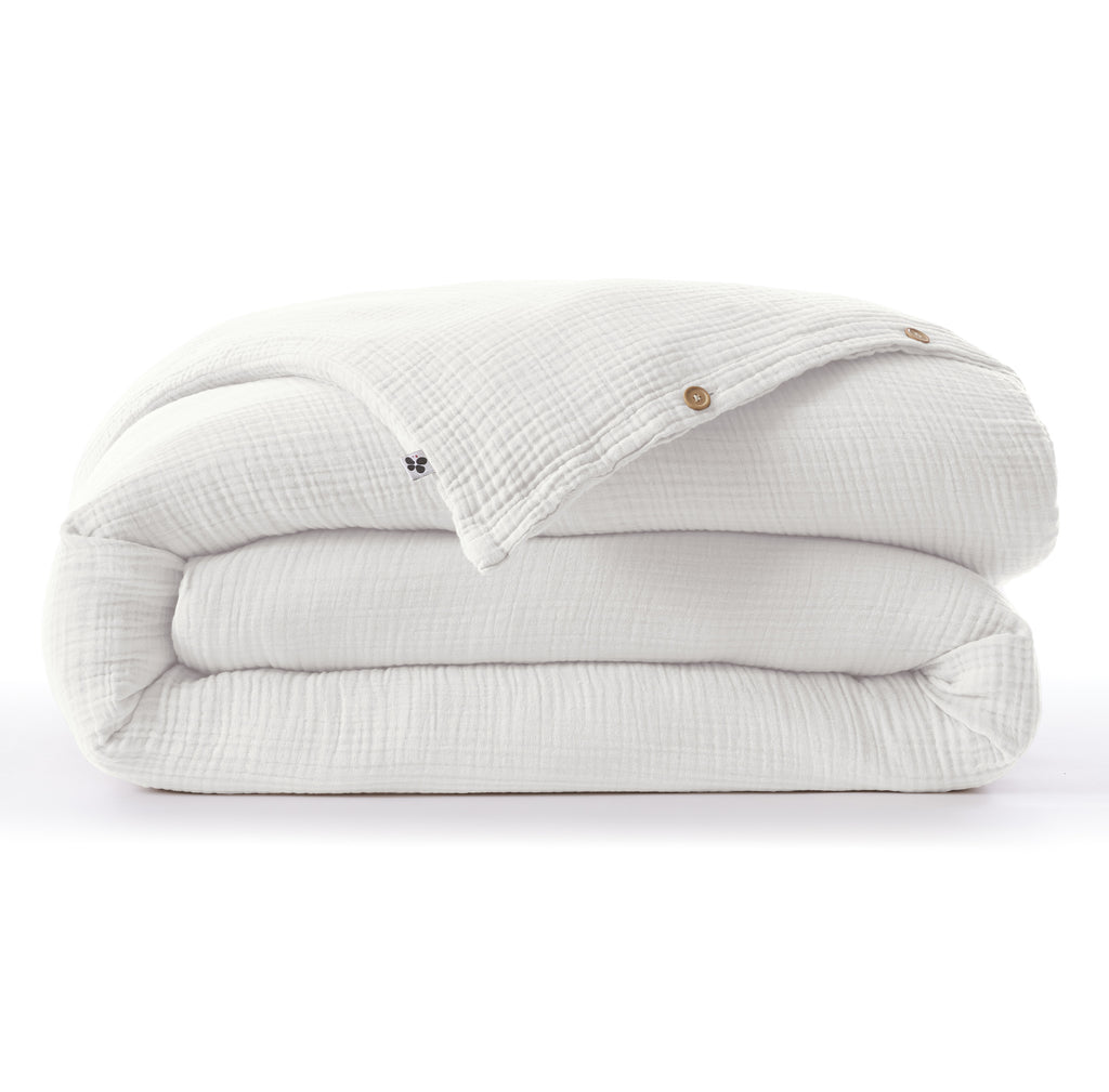 Ina - Housse De Couette - Quadruple Gaze De Coton Unie - Chantilly