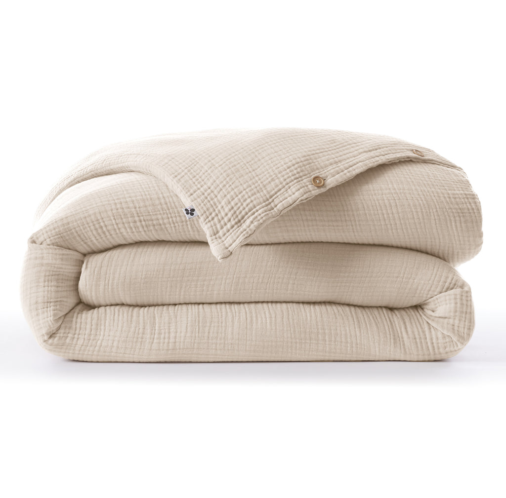 Ina - Duvet Cover - Plain Cotton Quadruple Gauze - Pampa