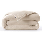 Ina - Duvet Cover - Plain Cotton Quadruple Gauze - Pampa