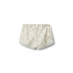 Inger Shorts - Elfenbensfarvede ternede blomster - Pige
