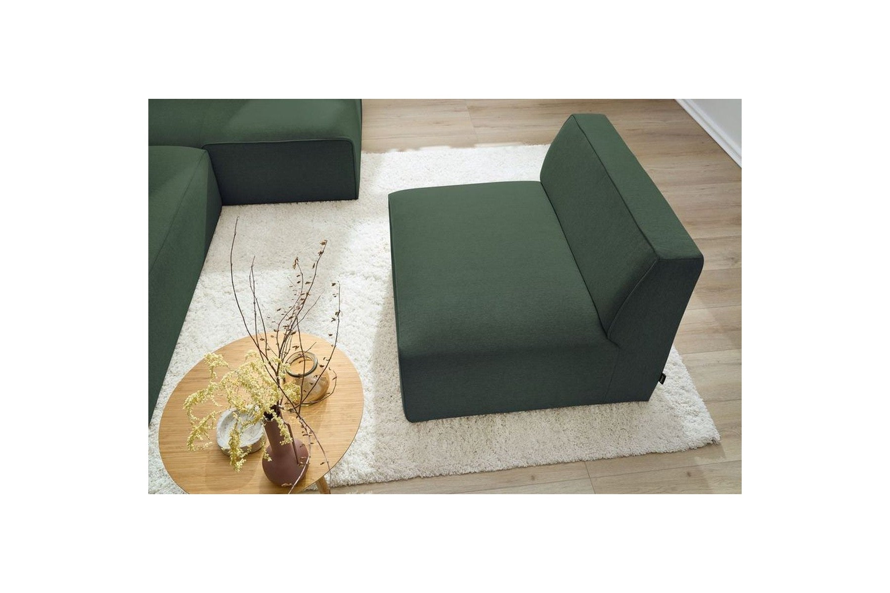 Megeve - Sillón sin brazos de 1 plaza para sofá modular - Tejido liso