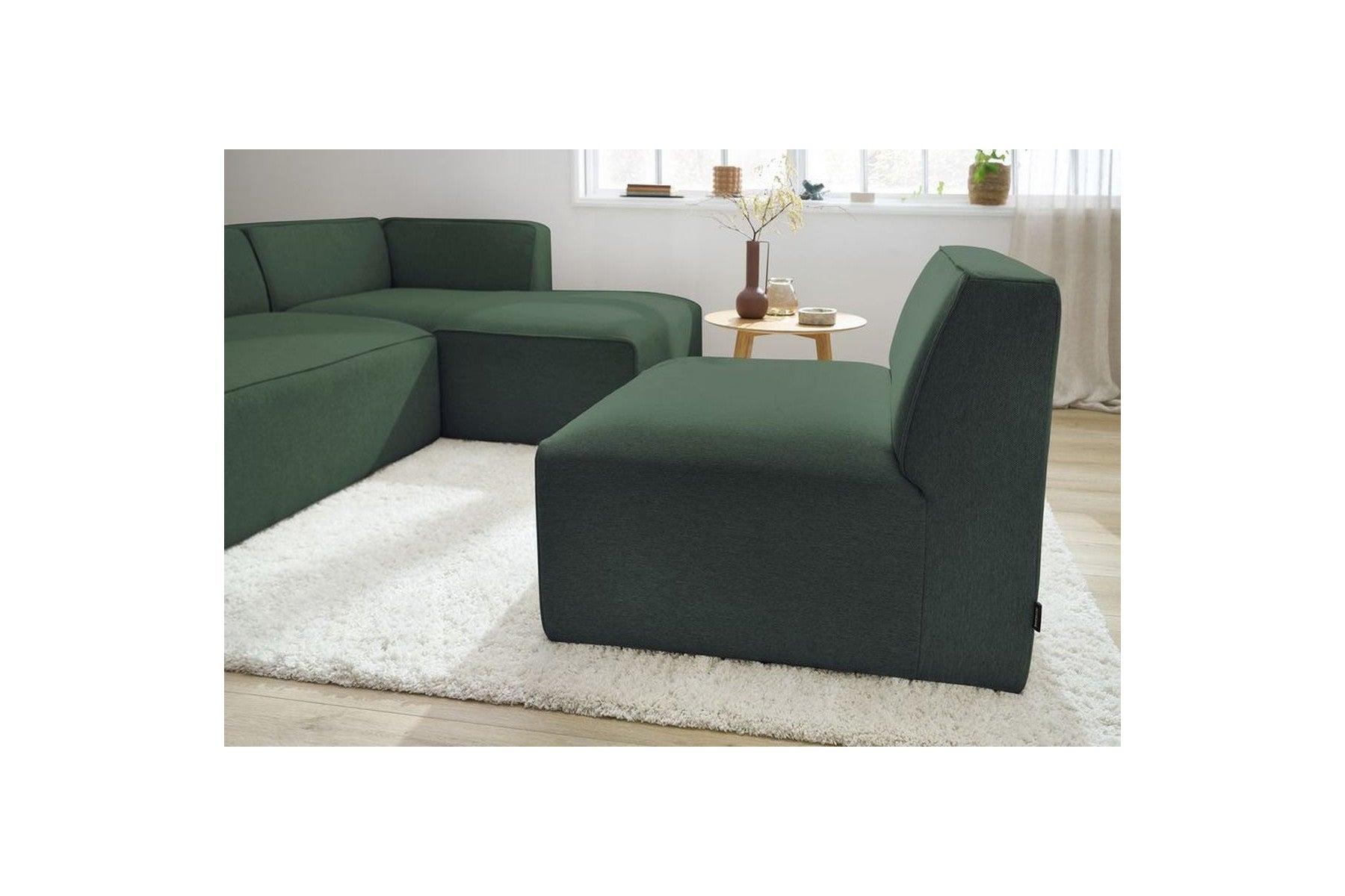Megeve - Sillón sin brazos de 1 plaza para sofá modular - Tejido liso