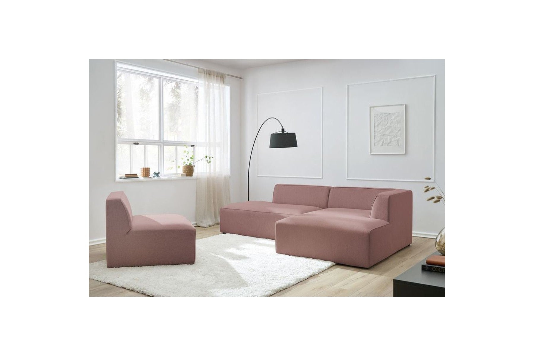Megeve - Sillón sin brazos de 1 plaza para sofá modular - Tejido liso