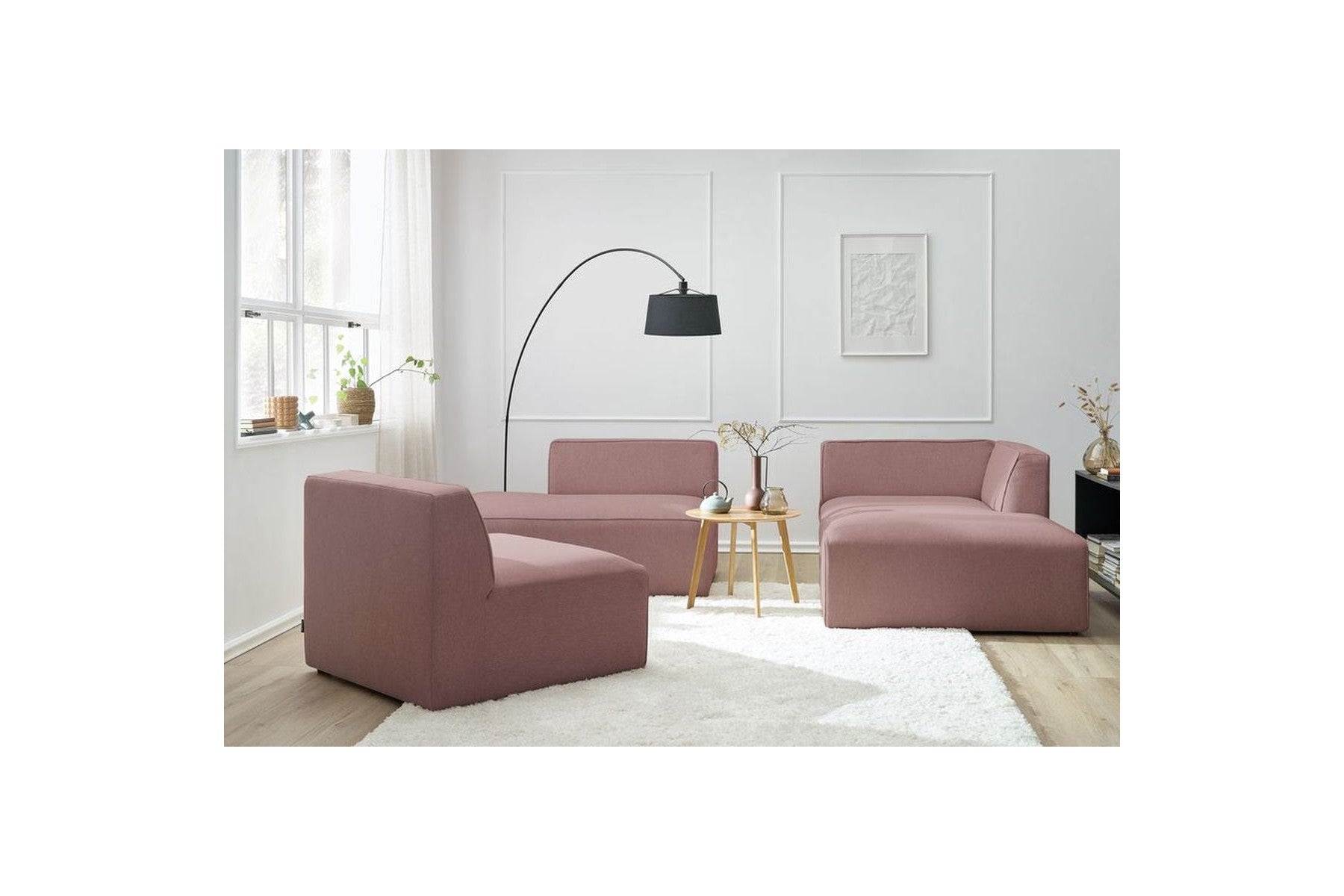 Megeve - Sillón sin brazos de 1 plaza para sofá modular - Tejido liso