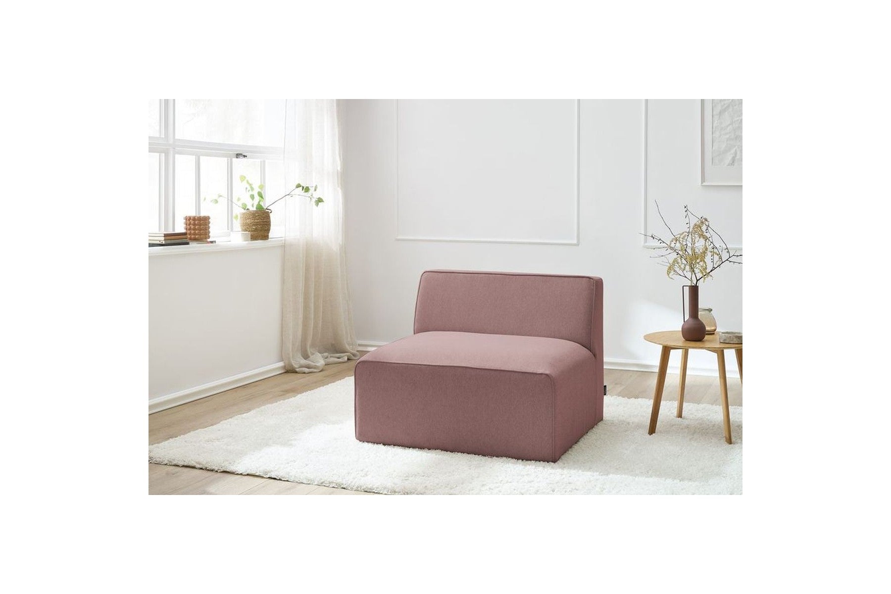 Megeve - Sillón sin brazos de 1 plaza para sofá modular - Tejido liso
