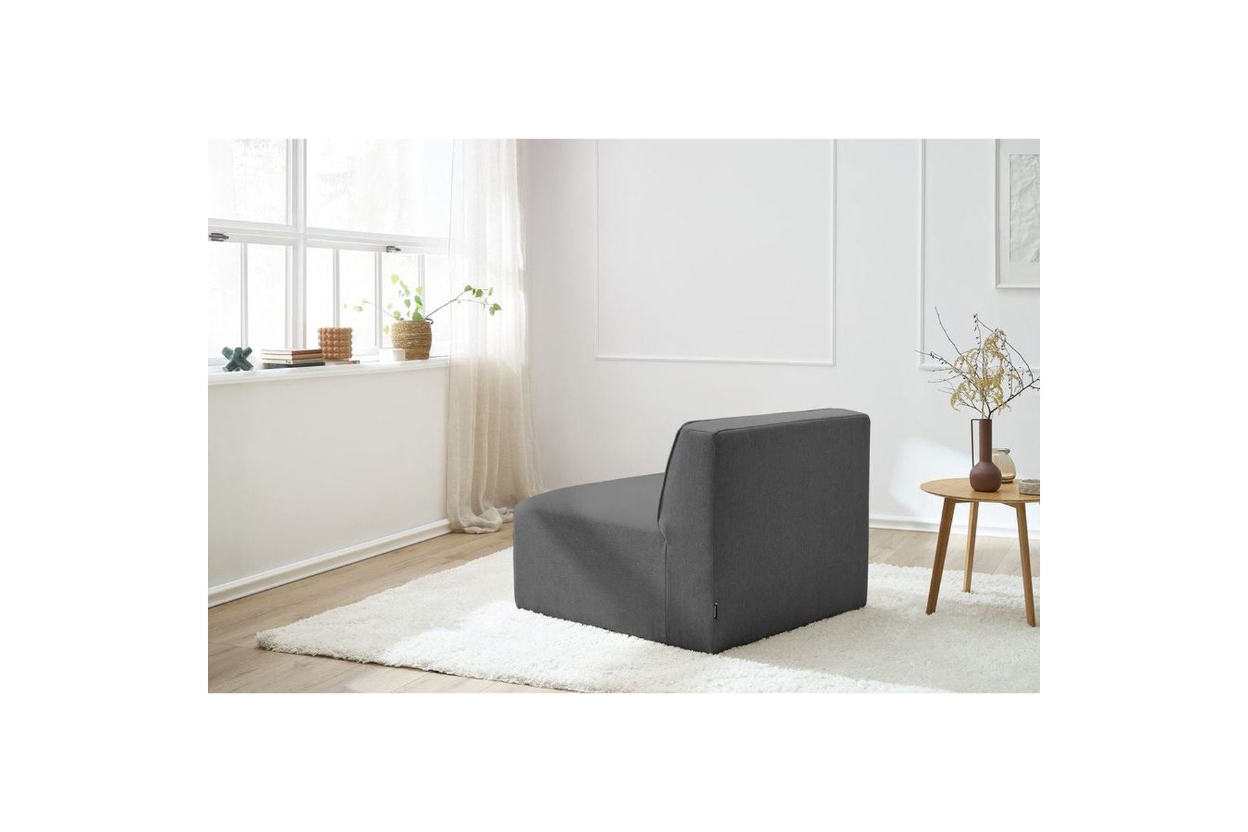 Megeve - Sillón sin brazos de 1 plaza para sofá modular - Tejido liso