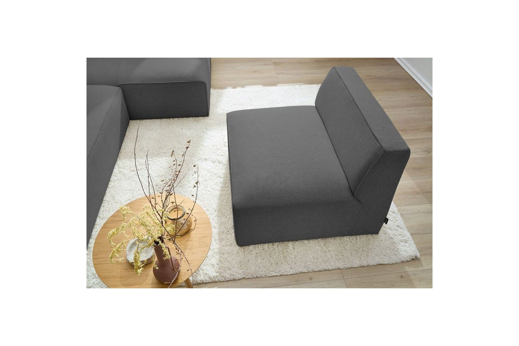 Megeve - Sillón sin brazos de 1 plaza para sofá modular - Tejido liso