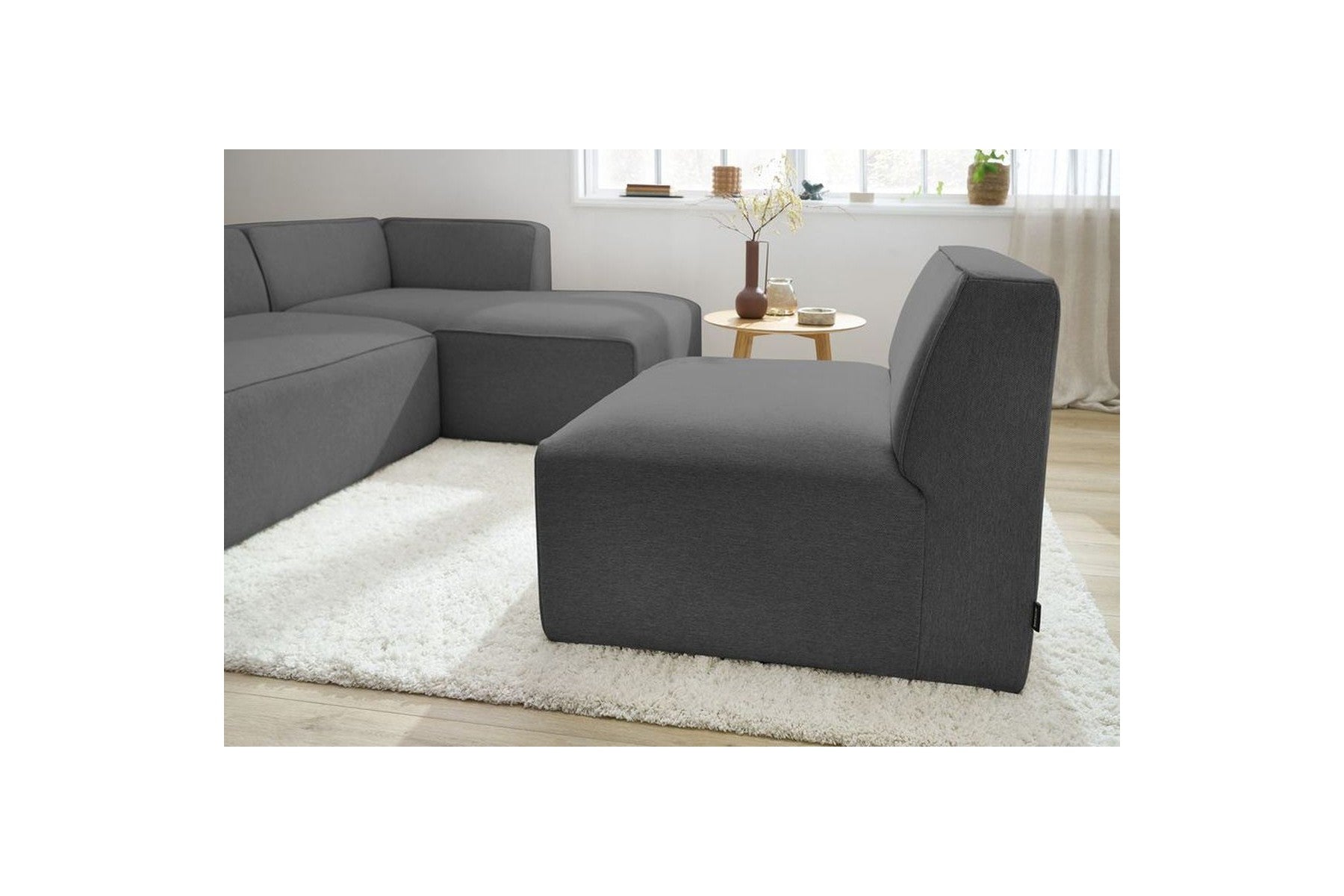 Megeve - Sillón sin brazos de 1 plaza para sofá modular - Tejido liso