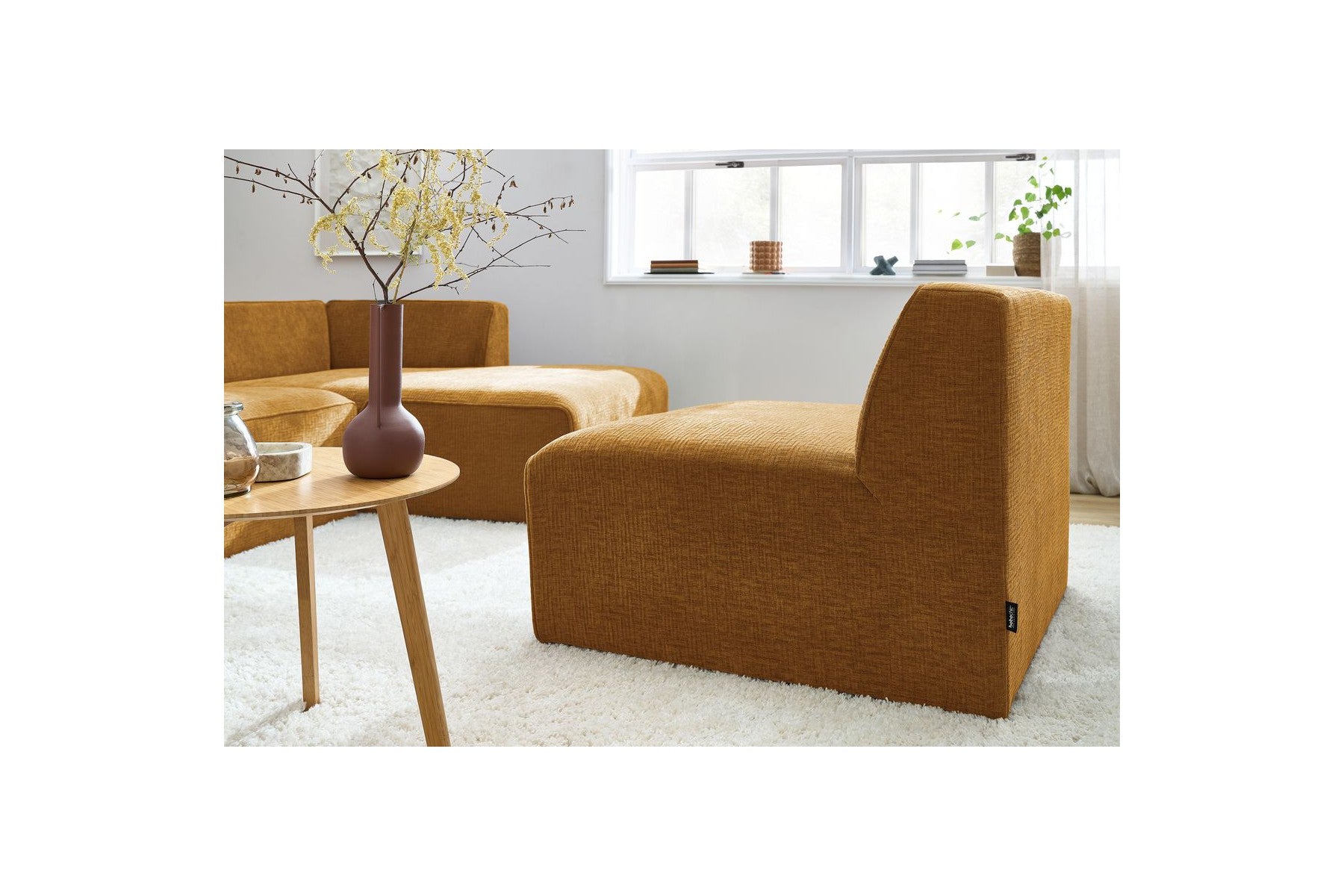 Sillón sin brazos de 1 plaza para sofá modular - MEGEVE - Tejido texturizado