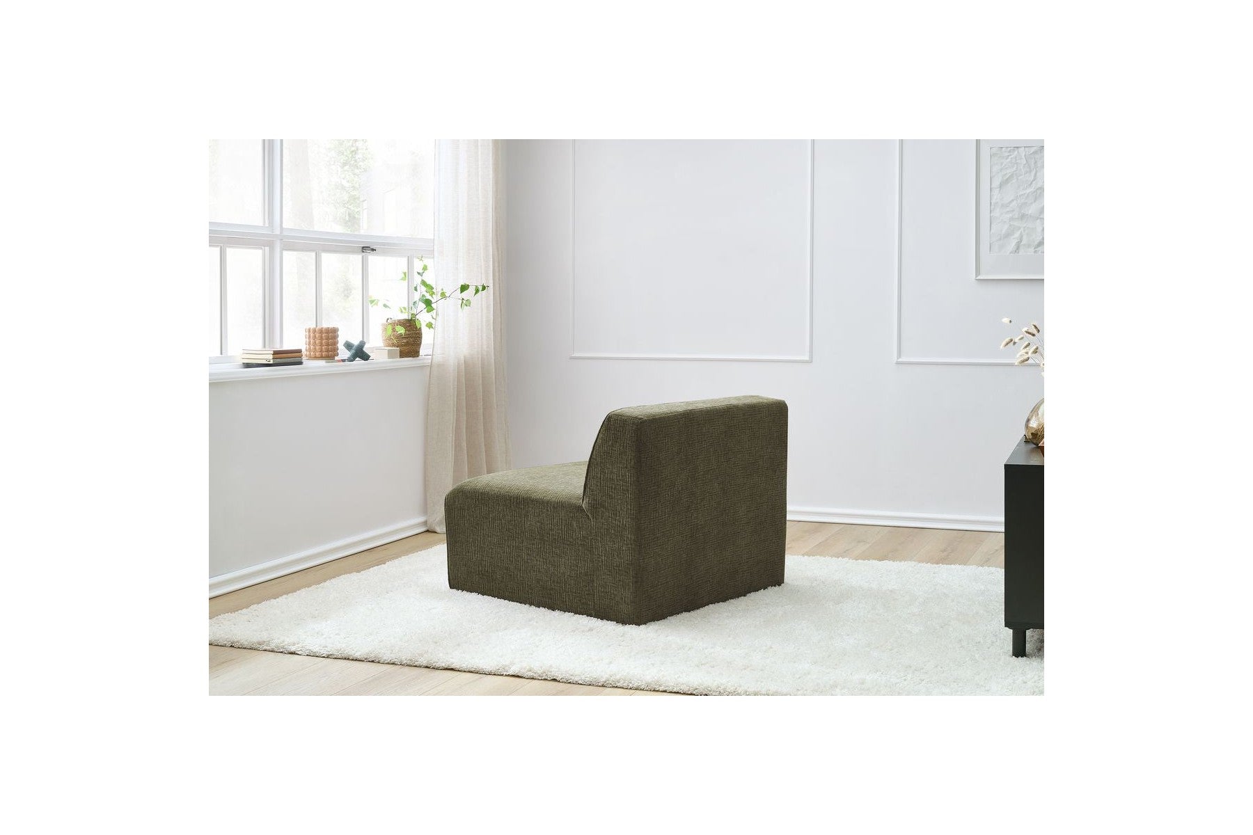 Sillón sin brazos de 1 plaza para sofá modular - MEGEVE - Tejido texturizado