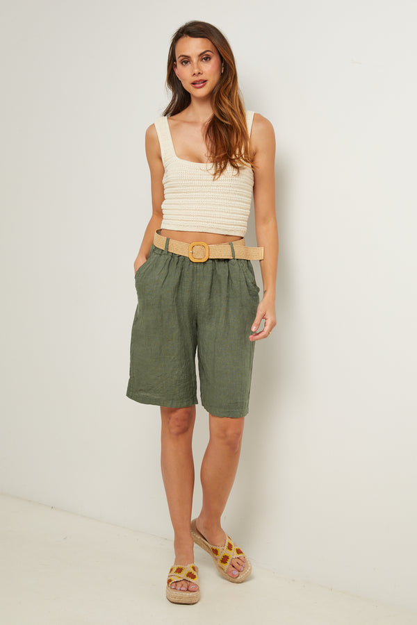 Bermuda shorts - Khaki - Women