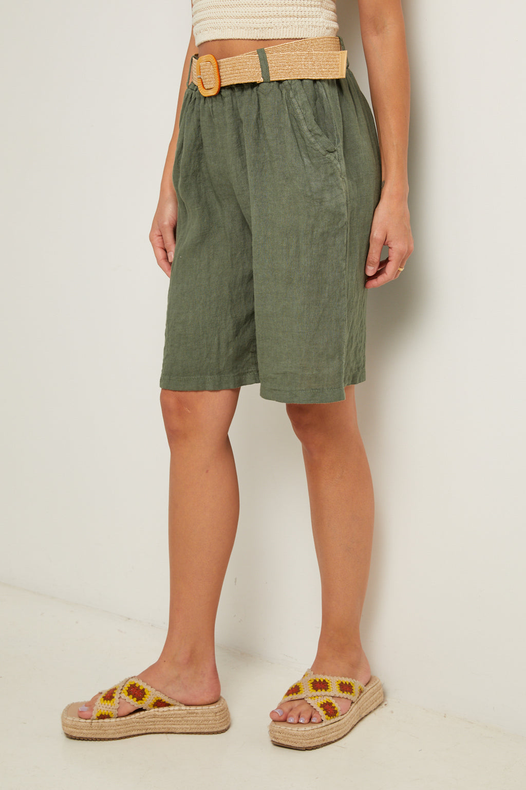 Bermuda shorts - Khaki - Women