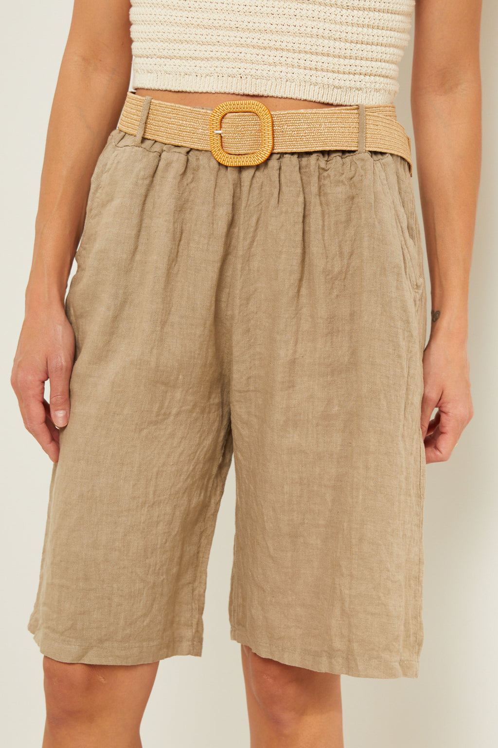 Bermudas - Taupe - Mujer