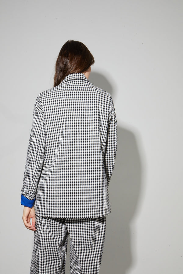 Blazer Ema De Cuadros Vichy Confeccionado En Italia