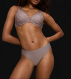 Make-Up Illusion Lace Highleg Tai Bodysuit Brief - Pigeon Gray