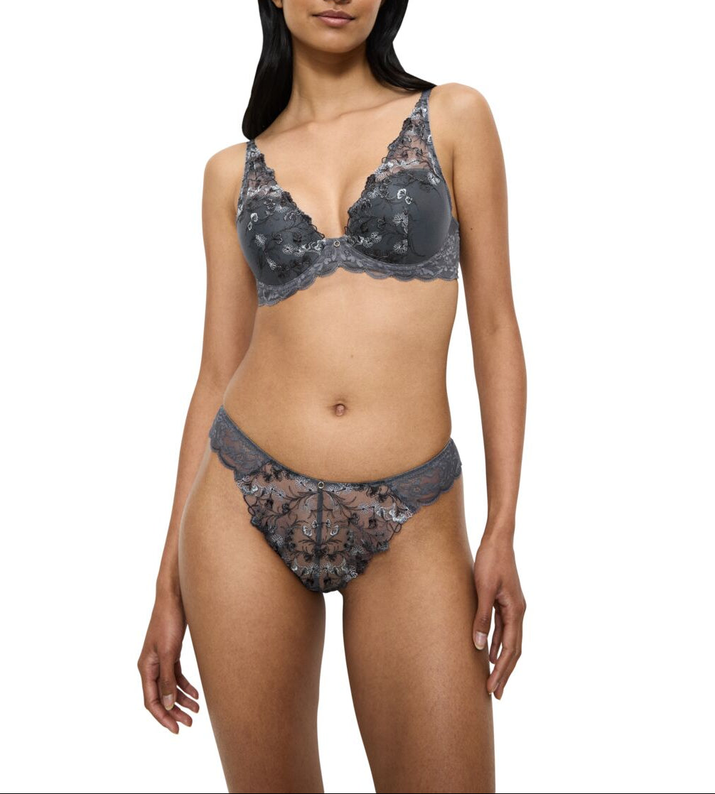 Slip Brésilien Taille Haute Sensual Spotlight Highleg Brazilian - Pebble Grey