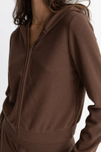 Rhythm - Sweat Light Layers Zip Up - Chocolate - Femme