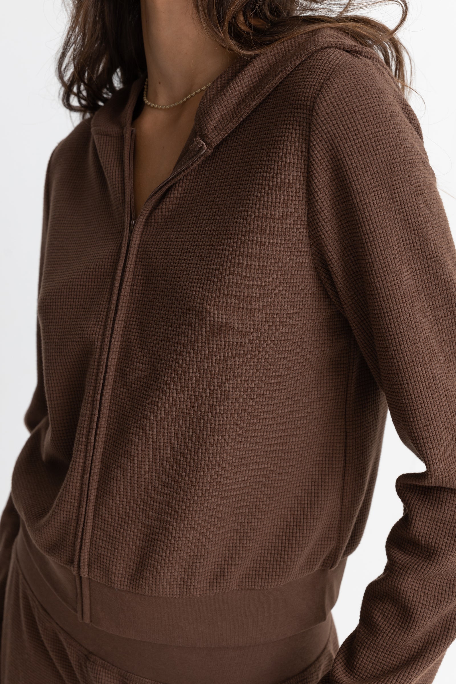 Rhythm - Sweat Light Layers Zip Up - Chocolate - Femme