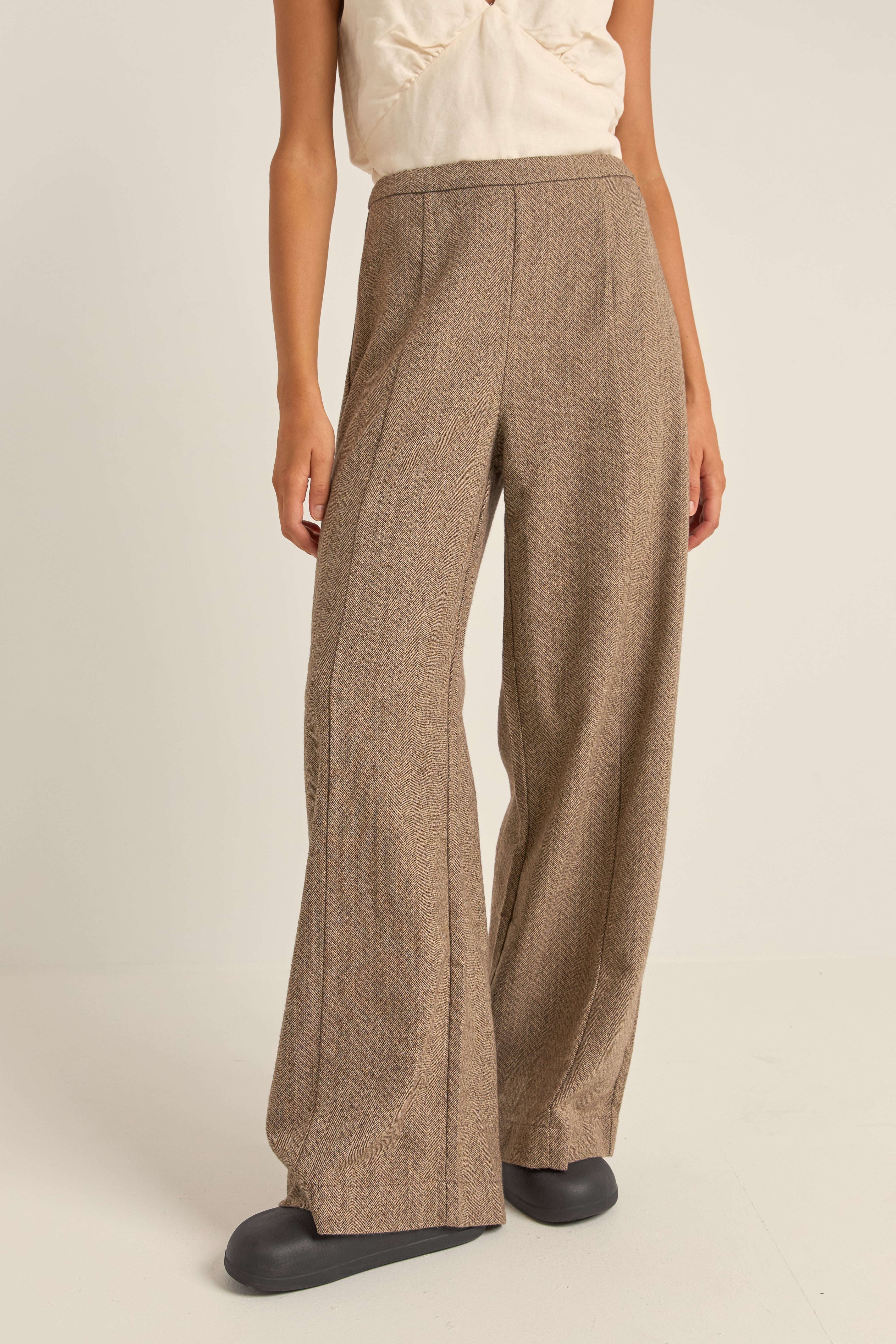 Whitehaven Wide Leg Trousers - Cream - Women