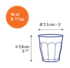 Duralex - Pack De 6 Vasos Picardie - Transparente - 16Cl