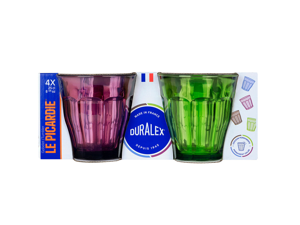 Duralex - Pack Of 4 Picardie Tumblers - Multi-Tone - 25Cl