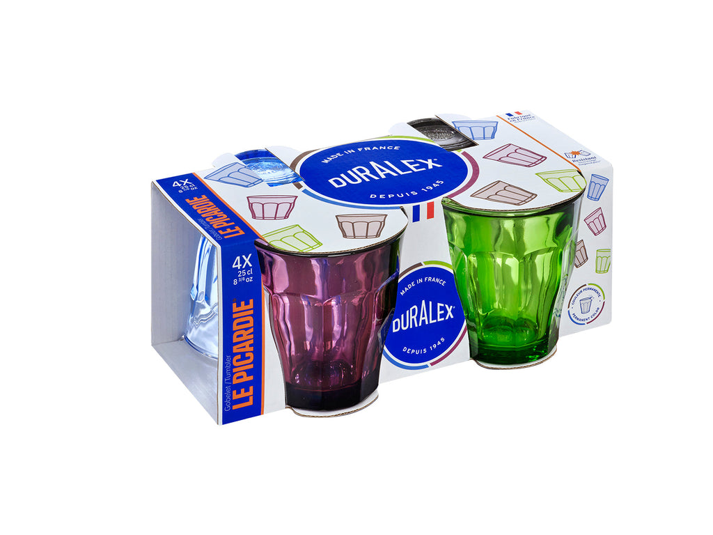Duralex - Pack Of 4 Picardie Tumblers - Multi-Tone - 25Cl
