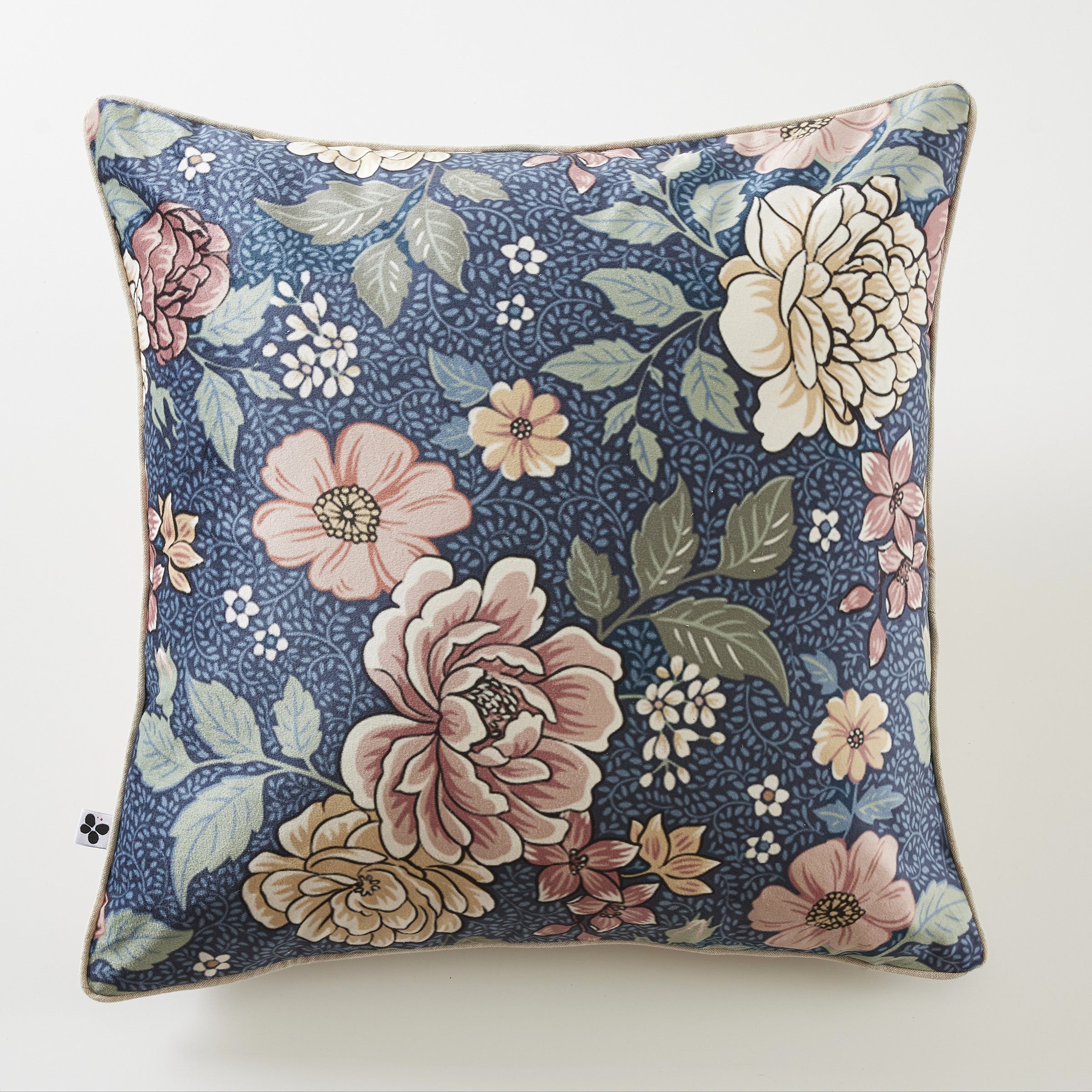 Removable Cushion Cover - Printed Velvet - Augustine