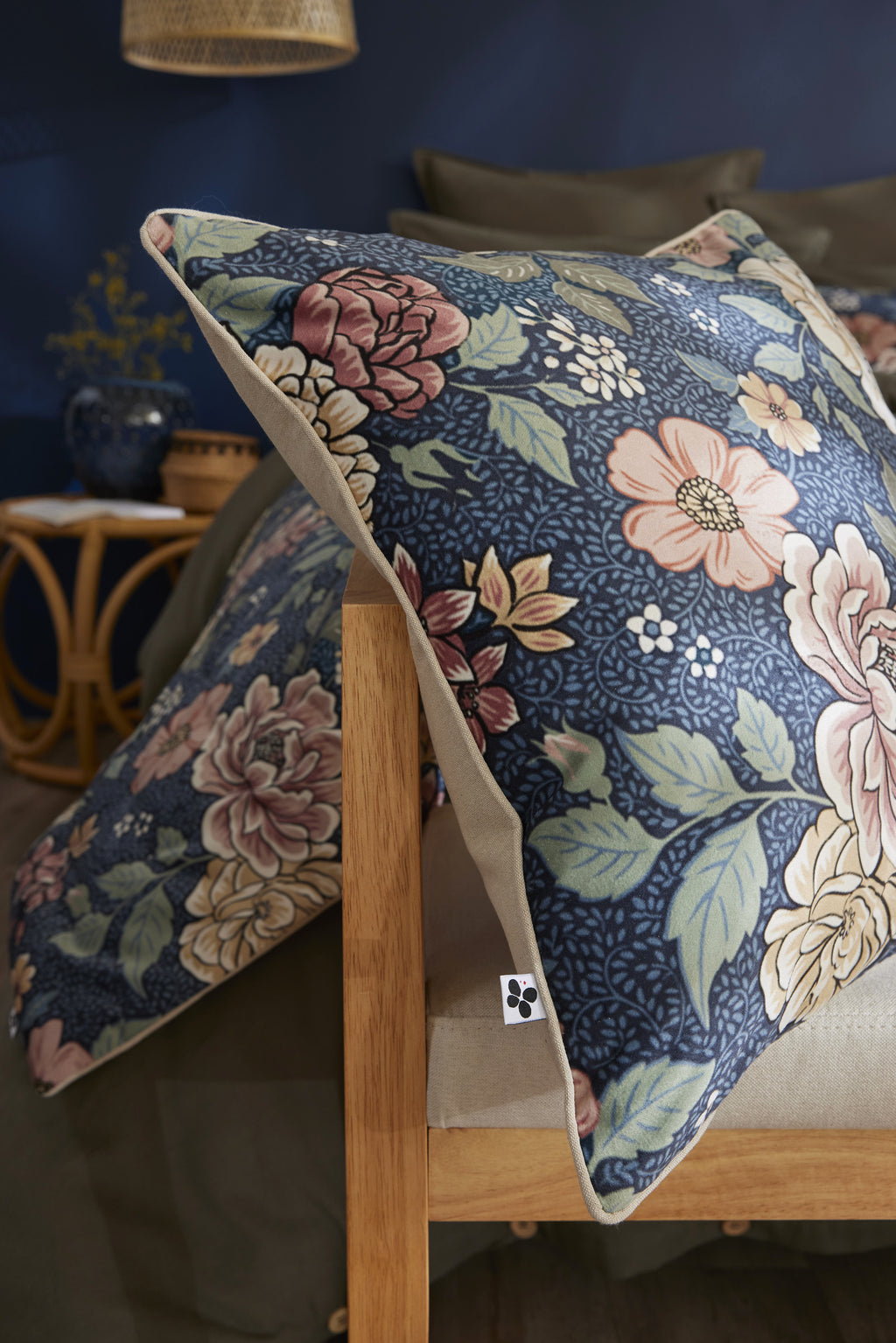 Removable Cushion Cover - Printed Velvet - Augustine