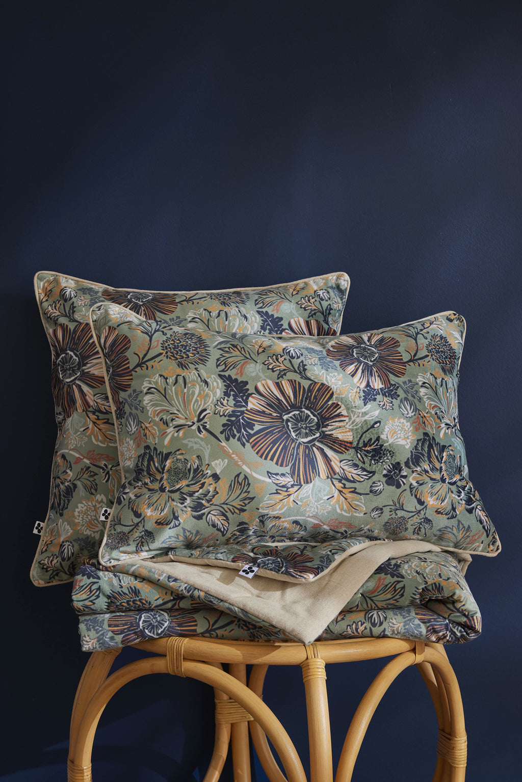Isaline - Coussin Déhoussable - Velours Imprimé